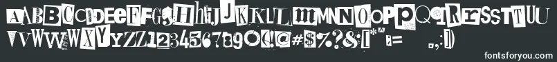 Kingsofpacifica-Schriftart – Weiße Schriften auf schwarzem Hintergrund