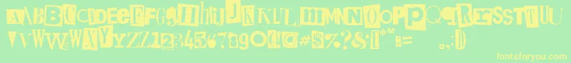 Kingsofpacifica Font – Yellow Fonts on Green Background