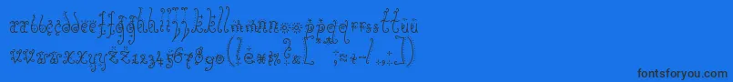 フォントSunflowe – 黒い文字の青い背景