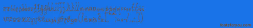 Sunflowe Font – Brown Fonts on Blue Background