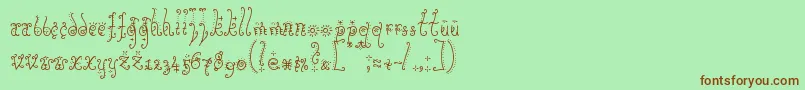 Шрифт Sunflowe – коричневые шрифты на зелёном фоне