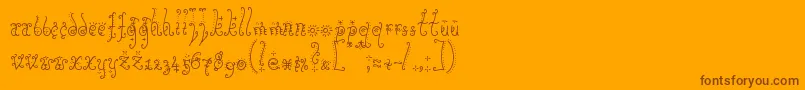 Sunflowe-Schriftart – Braune Schriften auf orangefarbenem Hintergrund