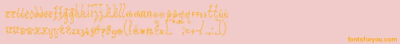 Sunflowe-fontti – oranssit fontit vaaleanpunaisella taustalla