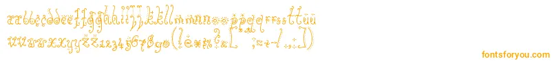 Sunflowe-Schriftart – Orangefarbene Schriften auf weißem Hintergrund