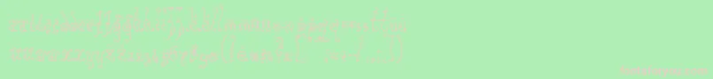 Sunflowe Font – Pink Fonts on Green Background