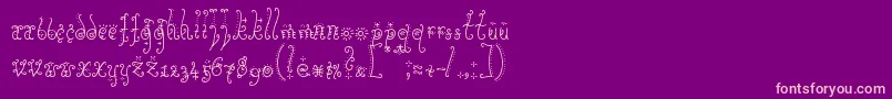 フォントSunflowe – 紫の背景にピンクのフォント
