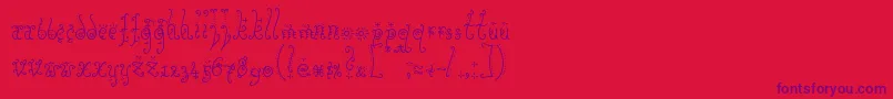 Шрифт Sunflowe – фиолетовые шрифты на красном фоне