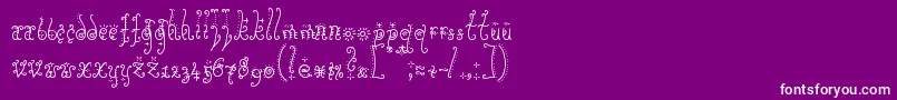 Sunflowe Font – White Fonts on Purple Background