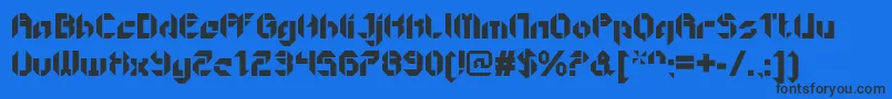 Шрифт GetaroboOpen – чёрные шрифты на синем фоне