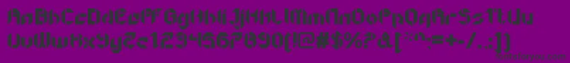 Шрифт GetaroboOpen – чёрные шрифты на фиолетовом фоне