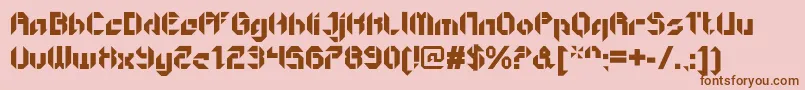 GetaroboOpen Font – Brown Fonts on Pink Background