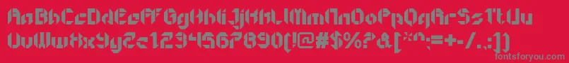 GetaroboOpen-Schriftart – Graue Schriften auf rotem Hintergrund
