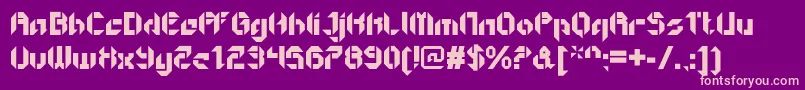 GetaroboOpen Font – Pink Fonts on Purple Background