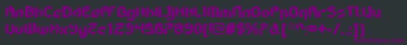 Czcionka GetaroboOpen – fioletowe czcionki na czarnym tle