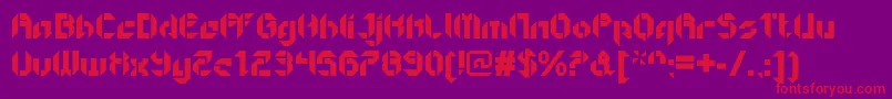 GetaroboOpen Font – Red Fonts on Purple Background