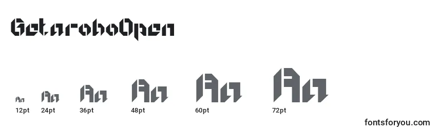GetaroboOpen Font Sizes