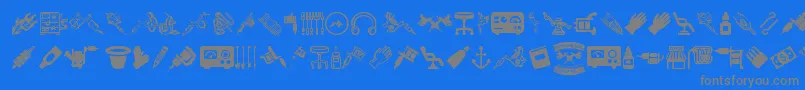 フォントTattooProIcons – 青い背景に灰色の文字