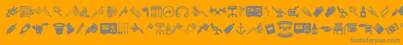 TattooProIcons Font – Gray Fonts on Orange Background