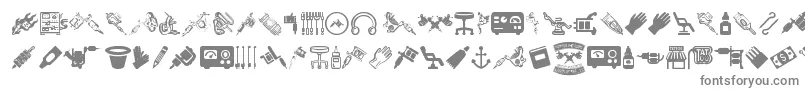 TattooProIcons Font – Gray Fonts on White Background
