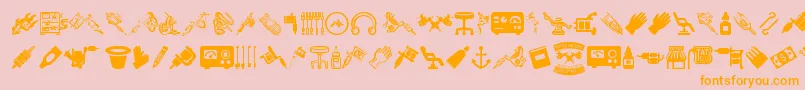 TattooProIcons Font – Orange Fonts on Pink Background