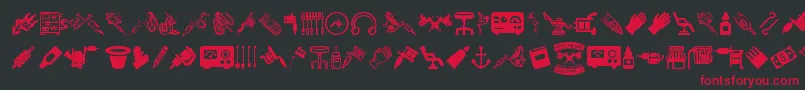 fuente TattooProIcons – Fuentes Rojas Sobre Fondo Negro