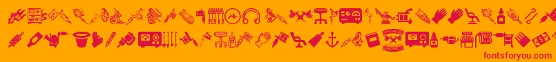 フォントTattooProIcons – オレンジの背景に赤い文字