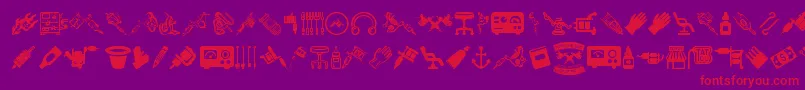 TattooProIcons-Schriftart – Rote Schriften auf violettem Hintergrund