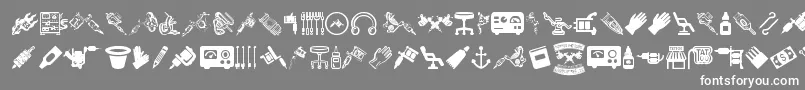 Police TattooProIcons – polices blanches sur fond gris