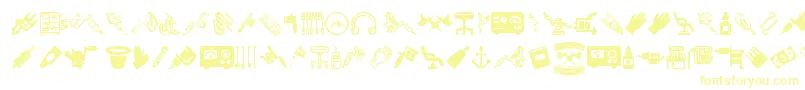 Czcionka TattooProIcons – żółte czcionki
