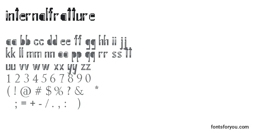 InternalFrattureフォント–アルファベット、数字、特殊文字
