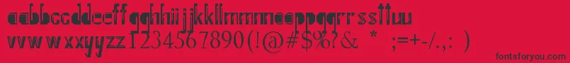 InternalFratture Font – Black Fonts on Red Background