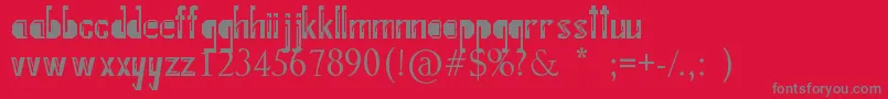 InternalFratture Font – Gray Fonts on Red Background
