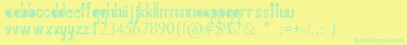 fuente InternalFratture – Fuentes Verdes Sobre Fondo Amarillo