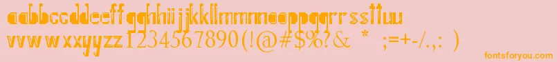 InternalFratture Font – Orange Fonts on Pink Background