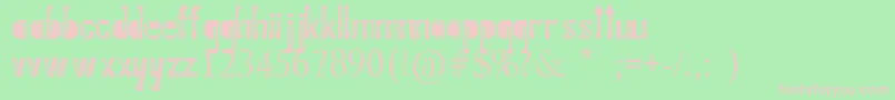 InternalFratture Font – Pink Fonts on Green Background