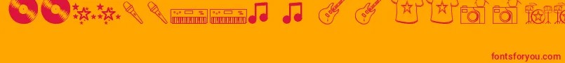 Rstar Font – Red Fonts on Orange Background