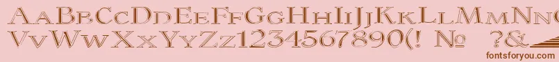 ColtaineNo1 Font – Brown Fonts on Pink Background