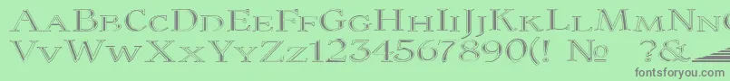 ColtaineNo1 Font – Gray Fonts on Green Background