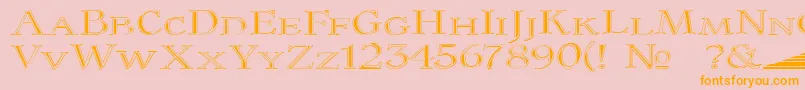 ColtaineNo1 Font – Orange Fonts on Pink Background