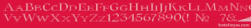 ColtaineNo1 Font – Pink Fonts on Red Background