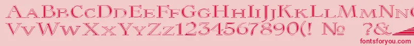 ColtaineNo1-Schriftart – Rote Schriften auf rosa Hintergrund