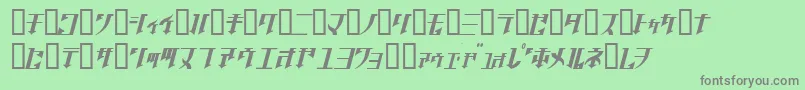 フォントGolgoj – 緑の背景に灰色の文字