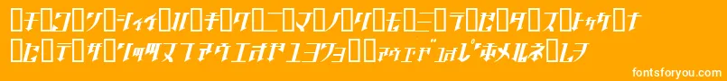 フォントGolgoj – オレンジの背景に白い文字