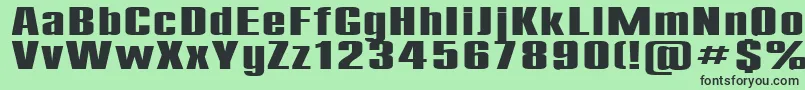 フォントCompact185b – 緑の背景に黒い文字