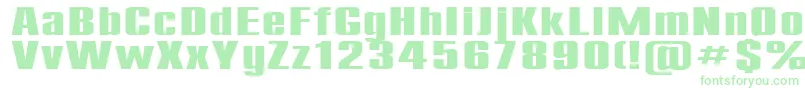 フォントCompact185b – 白い背景に緑のフォント