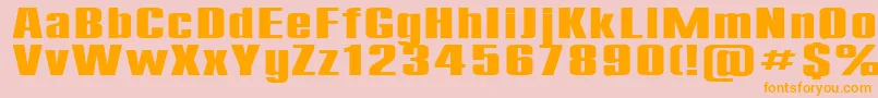 Compact185b Font – Orange Fonts on Pink Background