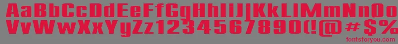 More about Compact185b Font Compact185b Font – Red Fonts on Gray Background
