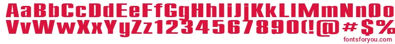 Compact185b Font – Red Fonts on White Background