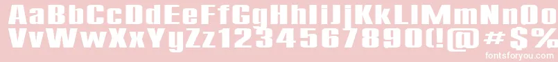 Compact185b Font – White Fonts on Pink Background