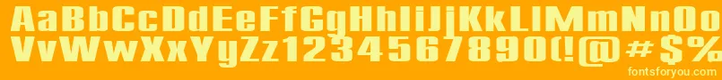 fuente Compact185b – Fuentes Amarillas Sobre Fondo Naranja